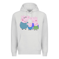 Dove Grey peppa pig family Premium Hoodie - artisFamous
