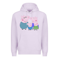 Lilac peppa pig family Premium Hoodie - artisFamous