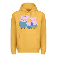 Mustard peppa pig family Premium Hoodie - artisFamous