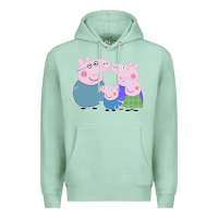 Seafoam peppa pig family Premium Hoodie - artisFamous