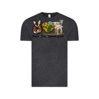 Vintage Black Peace Love Saanen Goats Vintage Tee - LillyAllenDesigns