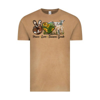 Vintage Camel Peace Love Saanen Goats Vintage Tee - LillyAllenDesigns