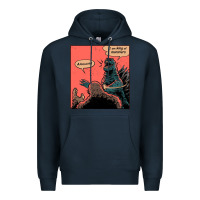 Navy i am king of monsters Premium Hoodie - artisFamous