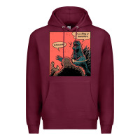 Burgundy i am king of monsters Premium Hoodie - artisFamous