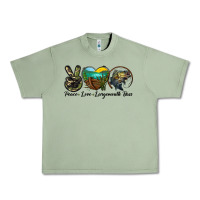 Oil Green peace love largemouth bass Urban Heavy Tee - LillyAllenDesigns