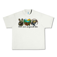 Pistachio peace love largemouth bass Urban Heavy Tee - LillyAllenDesigns