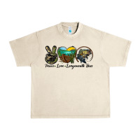 Sandshell peace love largemouth bass Urban Heavy Tee - LillyAllenDesigns