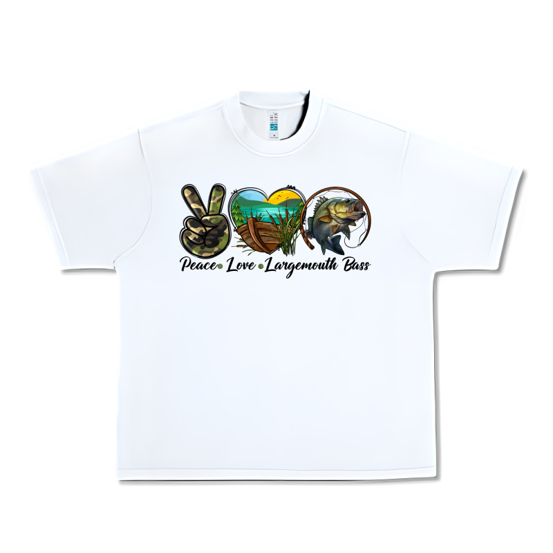 Peace Love Largemouth Bass Urban Heavy Tee by LillyAllenDesigns | Teevron