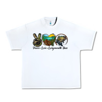 White peace love largemouth bass Urban Heavy Tee - LillyAllenDesigns