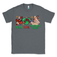 Charcoal Heather peace love christmas cakes bbs Classic Tee - BundleAndBundleShop