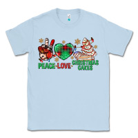 Dusty Blue peace love christmas cakes bbs Classic Tee - BundleAndBundleShop