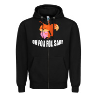 Black Oh, For Fox Sake Zipper Hoodie - Bettercallsaul