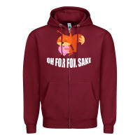 Burgundy Oh, For Fox Sake Zipper Hoodie - Bettercallsaul