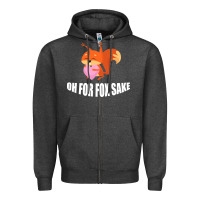 Charcoal Heather Oh, For Fox Sake Zipper Hoodie - Bettercallsaul