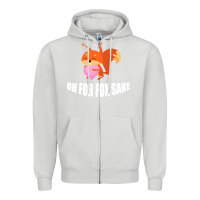 Dove Grey Oh, For Fox Sake Zipper Hoodie - Bettercallsaul