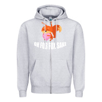 Heather Grey Oh, For Fox Sake Zipper Hoodie - Bettercallsaul