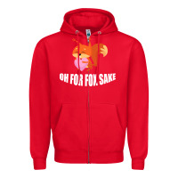 Red Oh, For Fox Sake Zipper Hoodie - Bettercallsaul