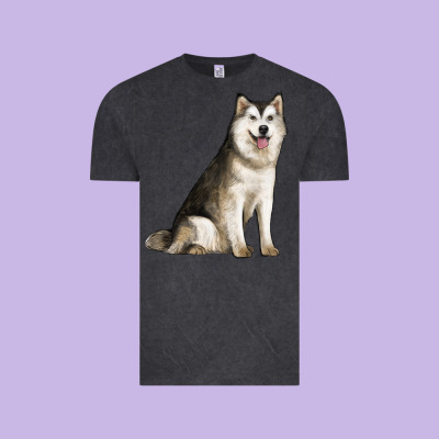 Alaskan Malamute Dog Vintage Tee Designed By Lillyallendesigns