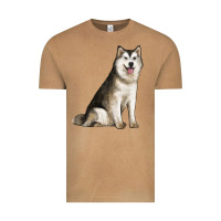 Vintage Camel Alaskan Malamute Dog Vintage Tee - LillyAllenDesigns