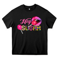 Black hey sugar valentine's day Heavy Core Tee - FaDigitalArtStudio
