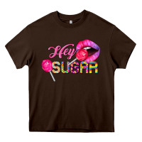 Chocolate Brown hey sugar valentine's day Heavy Core Tee - FaDigitalArtStudio