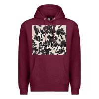 Burgundy black and white cowhide tumbler Premium Hoodie - BarkalooDesign