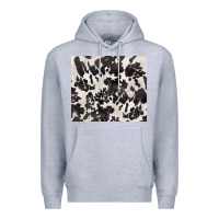 Heather Grey black and white cowhide tumbler Premium Hoodie - BarkalooDesign