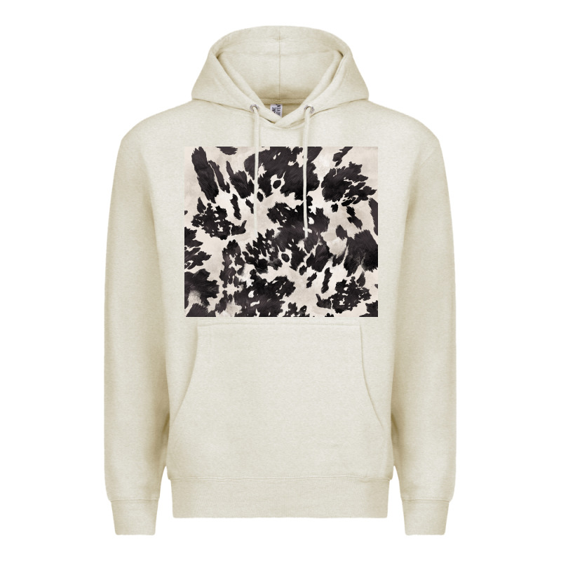 Black And White Cowhide Tumbler Premium Hoodie by BarkalooDesign | Teevron