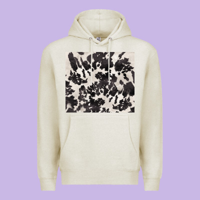 Black And White Cowhide Tumbler Premium Hoodie Designed By Barkaloodesign