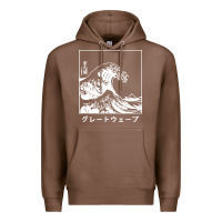 Chestnut the great wave off kanagawa Premium Hoodie - artisFamous