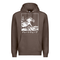 Coffee the great wave off kanagawa Premium Hoodie - artisFamous