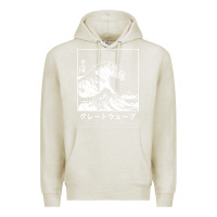 Oatmeal Heather the great wave off kanagawa Premium Hoodie - artisFamous