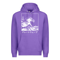 Purple the great wave off kanagawa Premium Hoodie - artisFamous