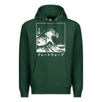 Sports Green the great wave off kanagawa Premium Hoodie - artisFamous