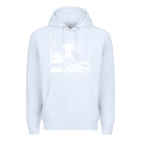 White the great wave off kanagawa Premium Hoodie - artisFamous