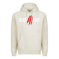 Oatmeal Heather beast mode Premium Hoodie - artisFamous