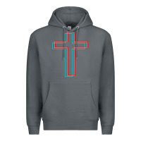 Rock A Neon Christian Cross Premium Hoodie - artisFamous