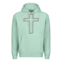 Seafoam A Neon Christian Cross Premium Hoodie - artisFamous