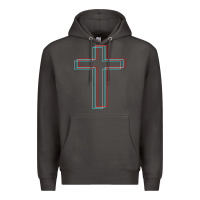 Smoke A Neon Christian Cross Premium Hoodie - artisFamous
