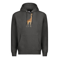 Charcoal Heather Giraffe Premium Hoodie - artisFamous