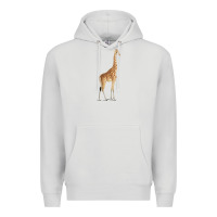 Dove Grey Giraffe Premium Hoodie - artisFamous