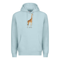 Blue Mist Giraffe Premium Hoodie - artisFamous
