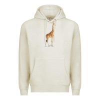 Oatmeal Heather Giraffe Premium Hoodie - artisFamous