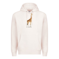 Pale Pink Giraffe Premium Hoodie - artisFamous