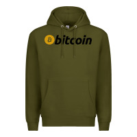 Army Green vintage look bitcoin Premium Hoodie - artisFamous
