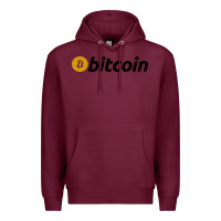 Burgundy vintage look bitcoin Premium Hoodie - artisFamous