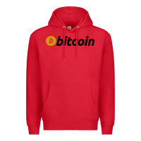Red vintage look bitcoin Premium Hoodie - artisFamous