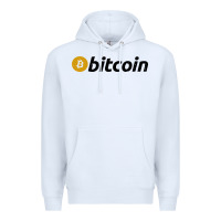 White vintage look bitcoin Premium Hoodie - artisFamous