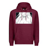 Burgundy anime eyes Premium Hoodie - artisFamous