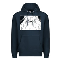 Navy anime eyes Premium Hoodie - artisFamous